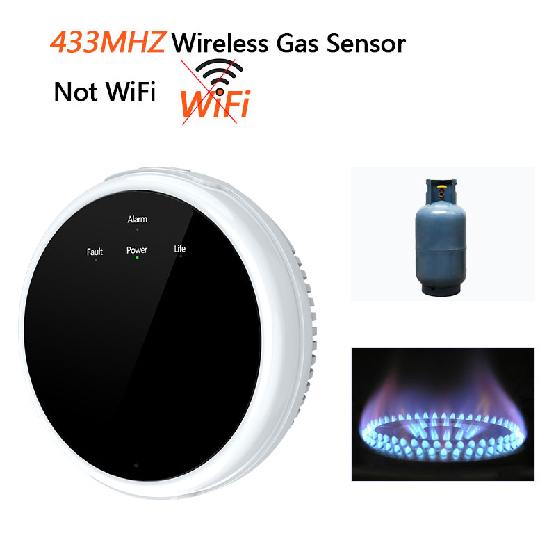 Home Security Alarm System - Detector de gás sem fio, 433mhz,