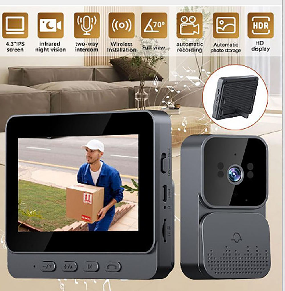 Home Security Video Cameras - ﻿ Câmera de campainha com vídeo,