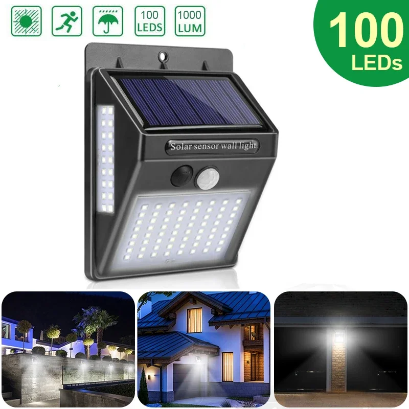 Home Security Lights Outdoors - Luz de Parede Solar Externa com