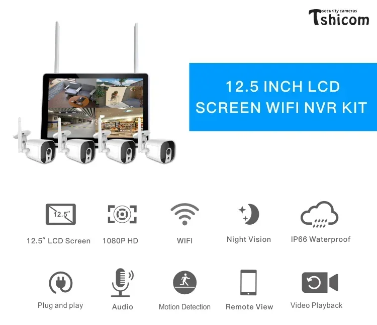 Kit NVR Wi-Fi Inteligente TUYA - Home Security Wireless Cameras avaliação e preço
