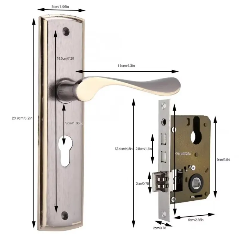 Silencioso Porta Handle Lock p - Home Security Product avaliação e preço