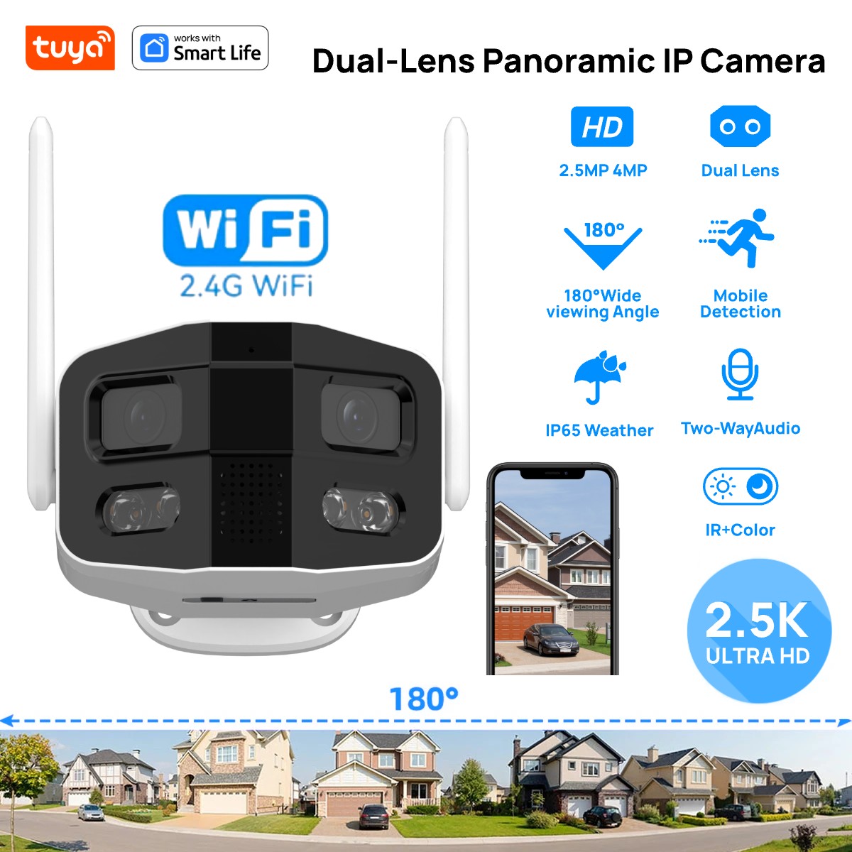 Tuya Smart 4MP 2,5K Lente Dupl - Home Security Camera Xiaomi avaliação e preço