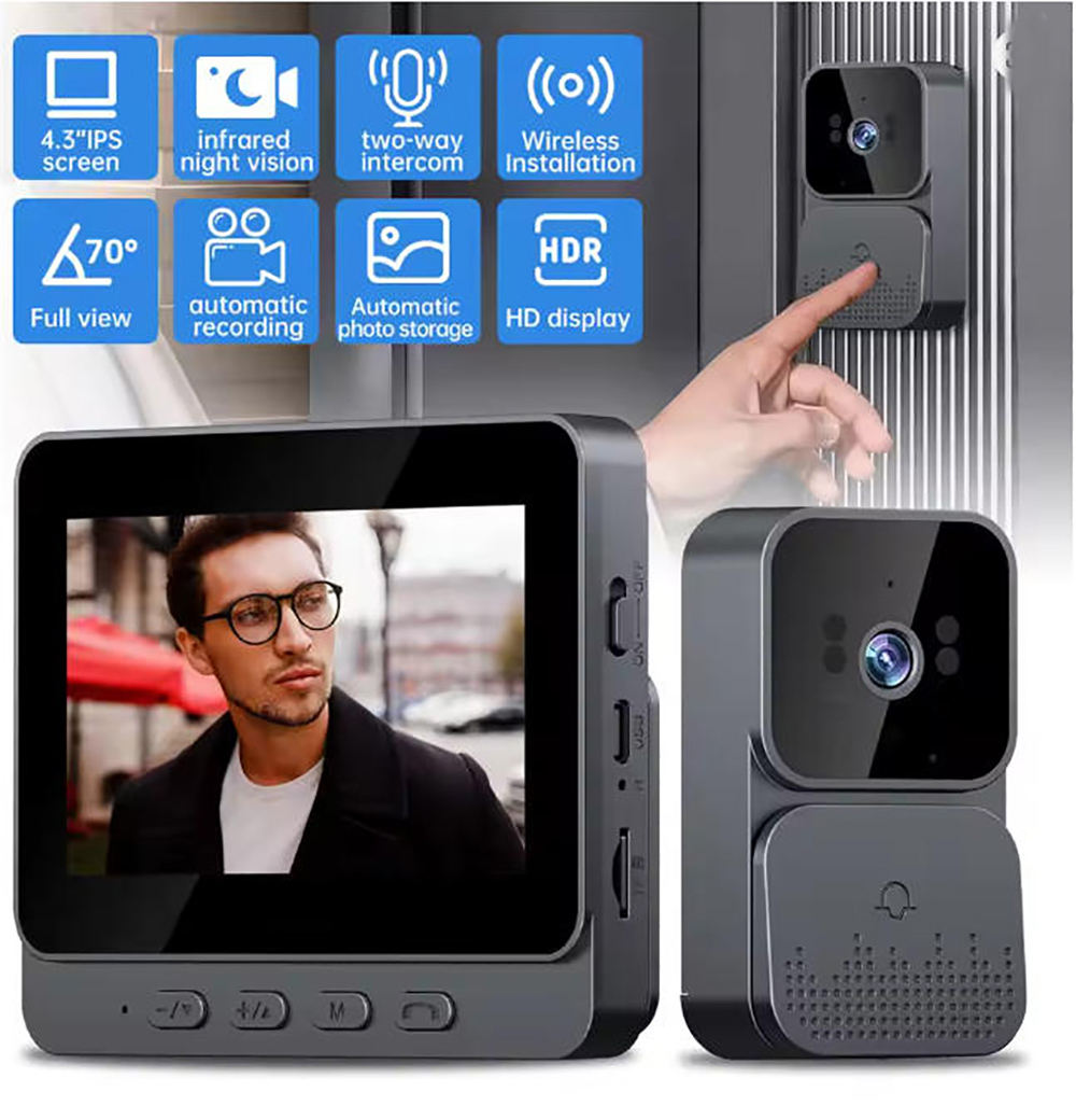    Câmera de campainha com ví - Home Security Video Cameras avaliação e preço