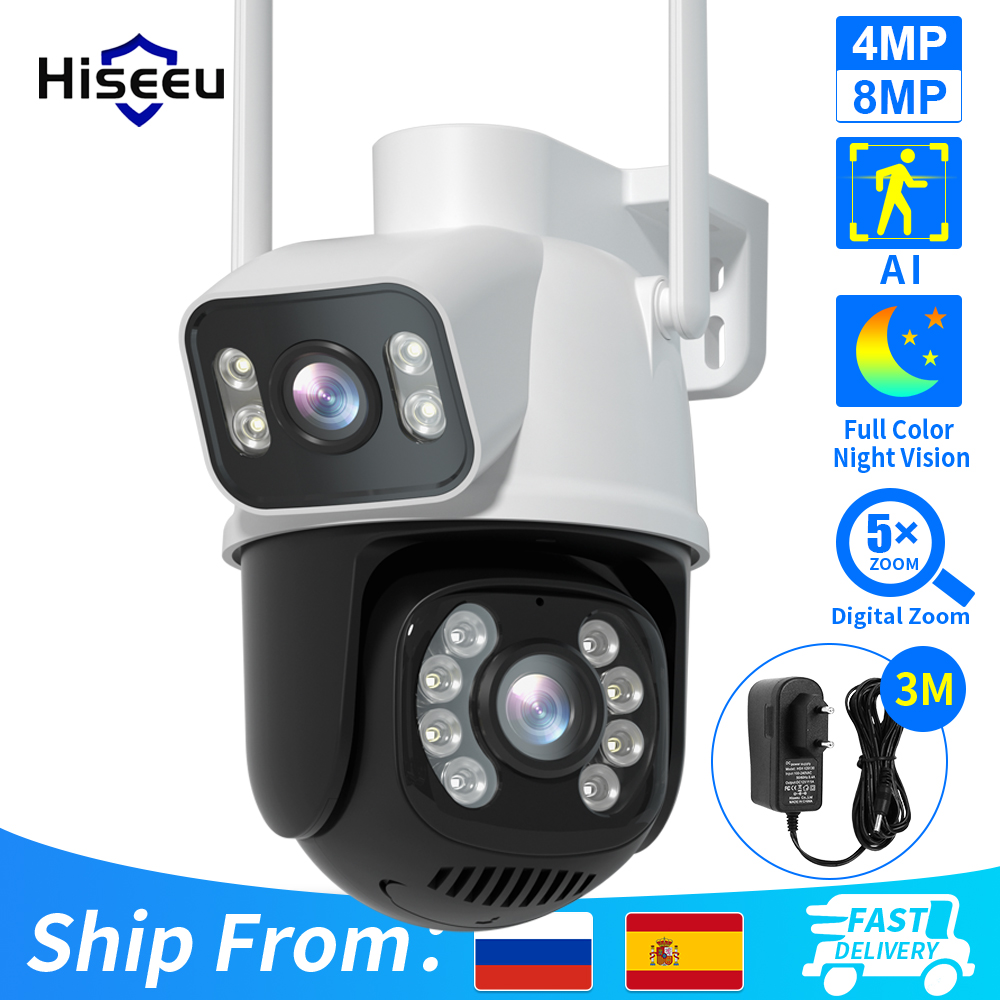 Câmera IP PTZ Hiseeu 4K 8MP co - Home Security Camera Xiaomi avaliação e preço