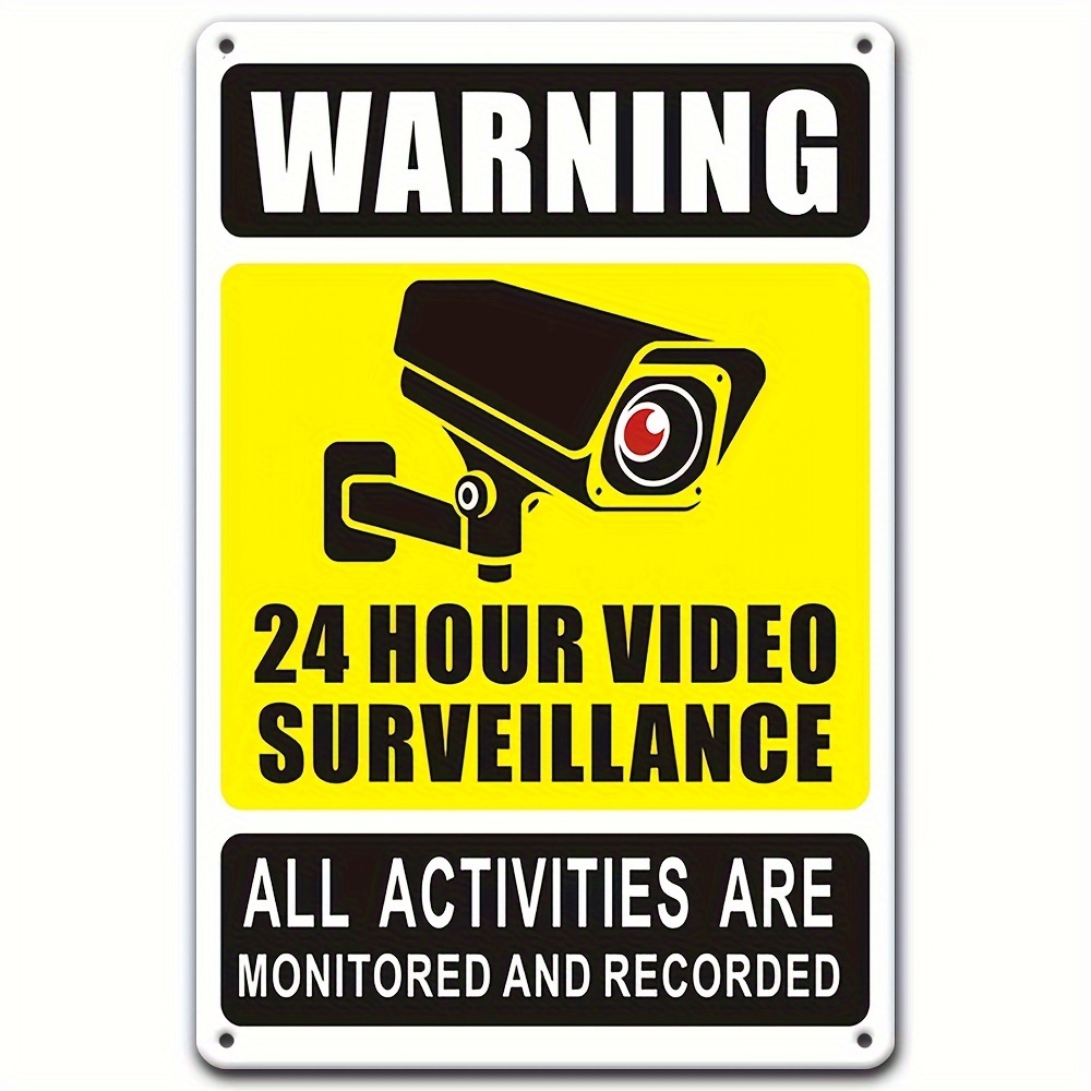 Sinal de aviso de vigilância p - Home Security Video Cameras avaliação e preço